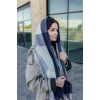 Велика синя кашемірова хустка косинка в клітину CASHMERE